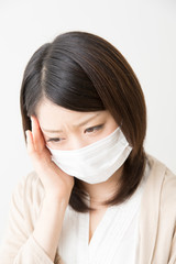 風邪の女性