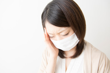 風邪の女性