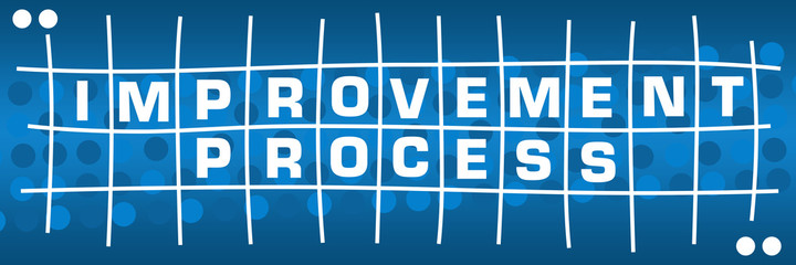 Improvement Process Blue Dotted Texture Lines Boxes Text 