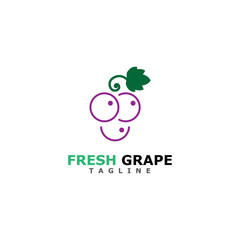 Fototapeta premium Grapes vector icon illustration design