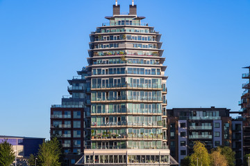 Fototapeta premium A modern apartment at Battersea reach in London