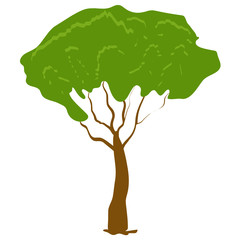 
Icon of green shrubs in vector style 
