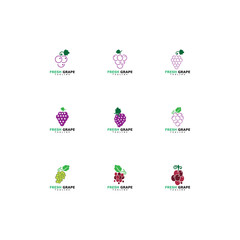 Grapes vector icon illustration design