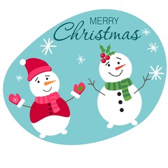 Print Hand drawn of Merry Christmas Collections. Vector Illustration.	