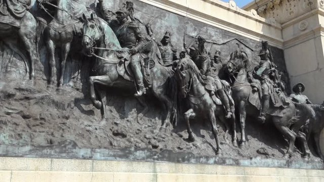 sculpture of the proclamation of the republic. Independence Park monument at Ipiranga neighborhood, in Sao Paulo, Brazil