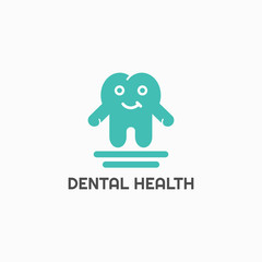 Dental Health Logo Vector Cute