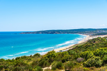 Kilyos Coastline view in Istanbul at summer time 