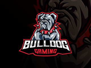 Bulldog mascot sport logo design