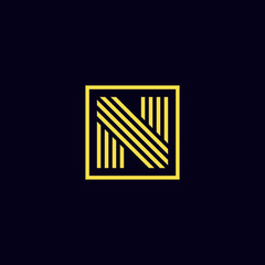 initial luxury gold logo template vector eps