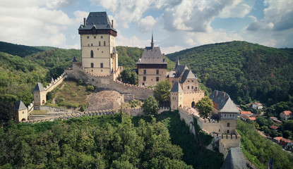 Fototapeta na wymiar Photograph of Karlstejn castle, Czech Republic.