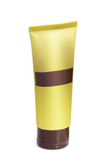 Layout cosmetic tube isolated on a white background