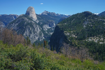 hiking the panorama trail in yosemite national park, california, usa