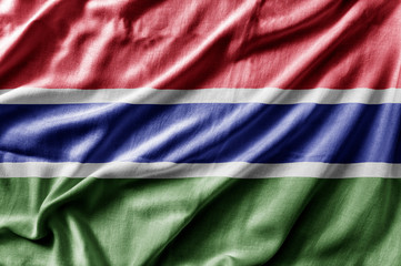 Waving detailed national country flag of Gambia