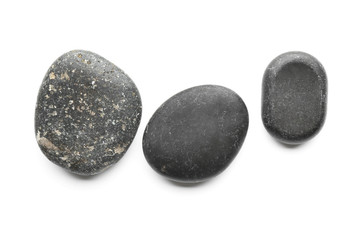 Spa stones on white background