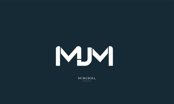 Alphabet letter icon logo MJM
