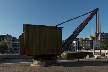 Old dockyard crane in the Eilandje district