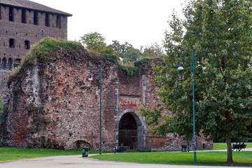 castello sforzesco (sforza castle) in milan, lombardy, italy