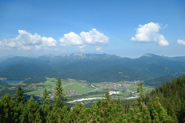 isar valley with kruen and wallgau, bavaria