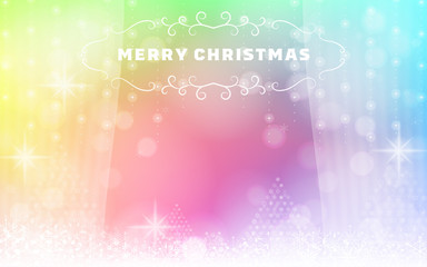 雪の結晶とキラキラした背景素材