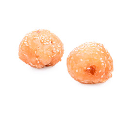 Golden fried dessert balls covered with sesame seed