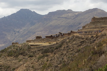 Fototapeta na wymiar Pisac ruins - sacred valley of the inca