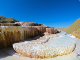  travertines, natural thermal water, health and nature view