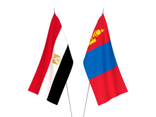 Egypt and Mongolia flags