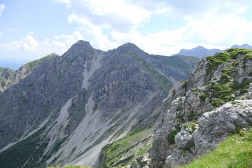 summit of schoettelkarspitze, kruen, bavaria