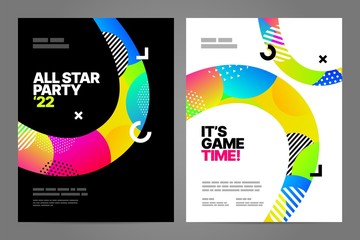 Poster design with dynamic shapes for sport action, invitation, awards or championship. Sport background.
