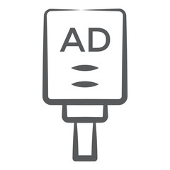 
A brush stroke design of ad board icon
