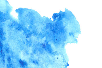 Hand drawn Abstract Watercolor Background sky Blue