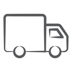 
Cargo truck having parcel on it, goods delivery van editable vector 
