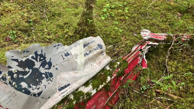 Airplane Wreckage From Plane Crash