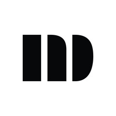 Initial ND monogram logo letter.