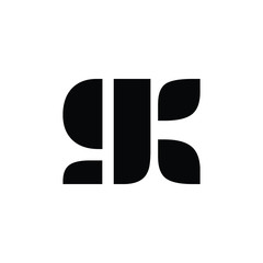 Initial GK monogram logo letter.