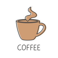 coffee cup icon - vector illustration
