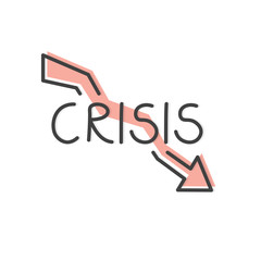 economy crisis concept- vector illustration