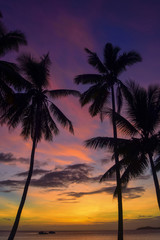 Fototapeta na wymiar colorful sunset over the sea