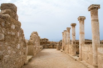 archeological site of Paphos, Cyprus: house of Theseus pillars