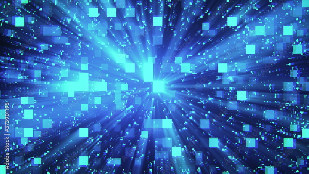 Poster 3d rendering of technology and data processing. computer generated modern information backdrop