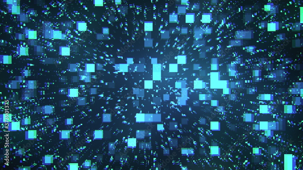 Poster 3d rendering of technology and data processing. computer generated modern information backdrop