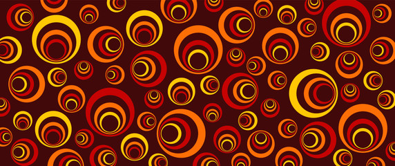 Memphis style design Retro shaped background pop art  60's 70's 80's Texture of fabric. Vector groovy seamless Line pattern sign. Vintage stylish, circles, Polka Dots. Seventies Sixties, hippie. 