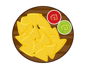 トルティーヤチップスのベクターイラスト　コーンチップス