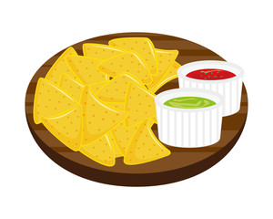 トルティーヤチップスのベクターイラスト　コーンチップス