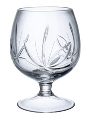 New empty whisky glass isolated on white