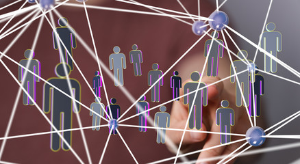 organization network team concept networking.