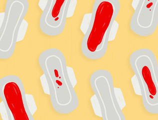 Pattern of sanitary pads illustration