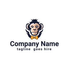 monkey mascot logo design with colorfull coloring