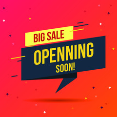 Vector illustration bigsale banner template design, Big sales special offer. Openning soon 