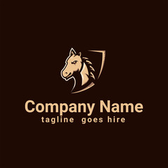 horse mascot logo design with colorfull coloring